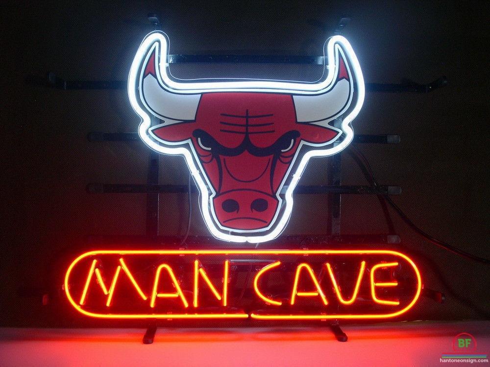 Custom Man Cave Chicago Bulls Neon Sign NBA Teams Neon Light