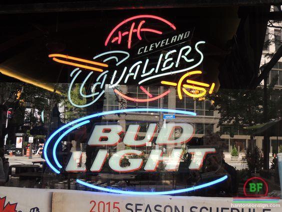 Custom Bud Light Cleveland Cavalier Neon Sign NBA Teams Neon Light