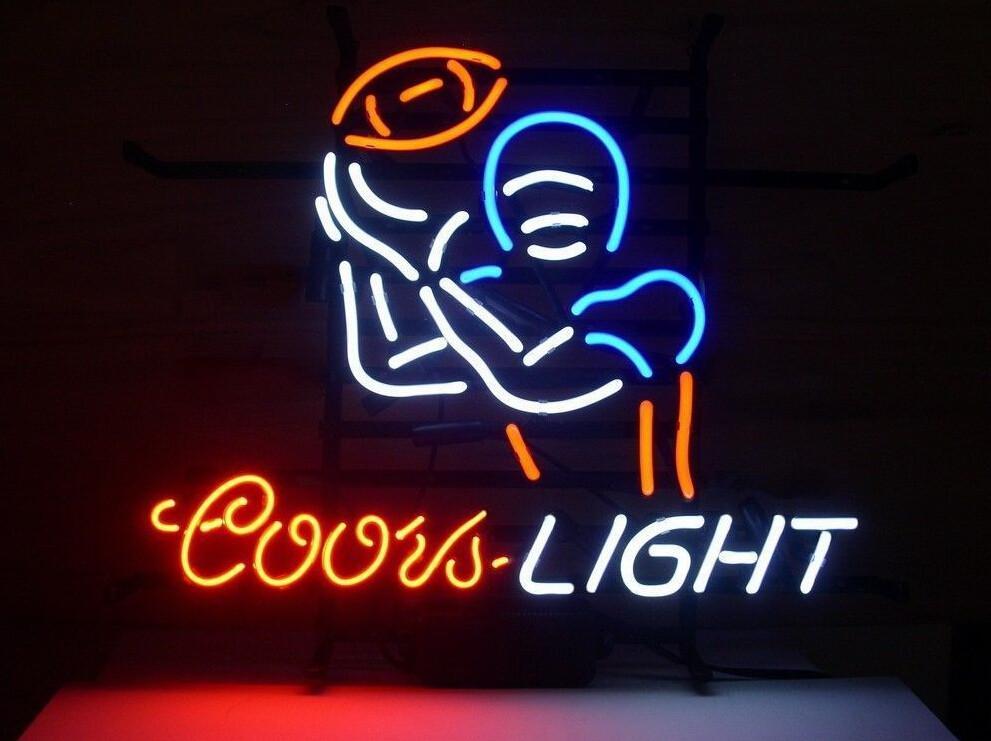 Custom Coors Light Football Neon Sign