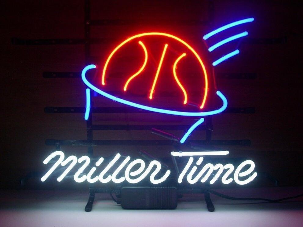 Custom Miller Time Basketball Neon Sign