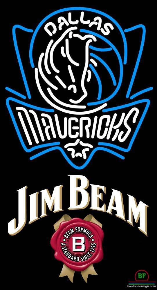 Custom Jim Beam Dallas Mavericks Neon Sign NBA Teams Neon Light