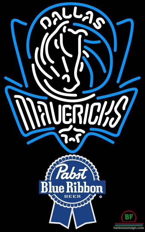 Custom Pabst Blue Ribbon Dallas Mavericks Neon Sign NBA Teams Neon Light