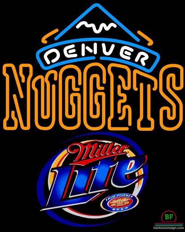Custom Miller Lite Denver Nuggets Neon Sign NBA Teams Neon Light