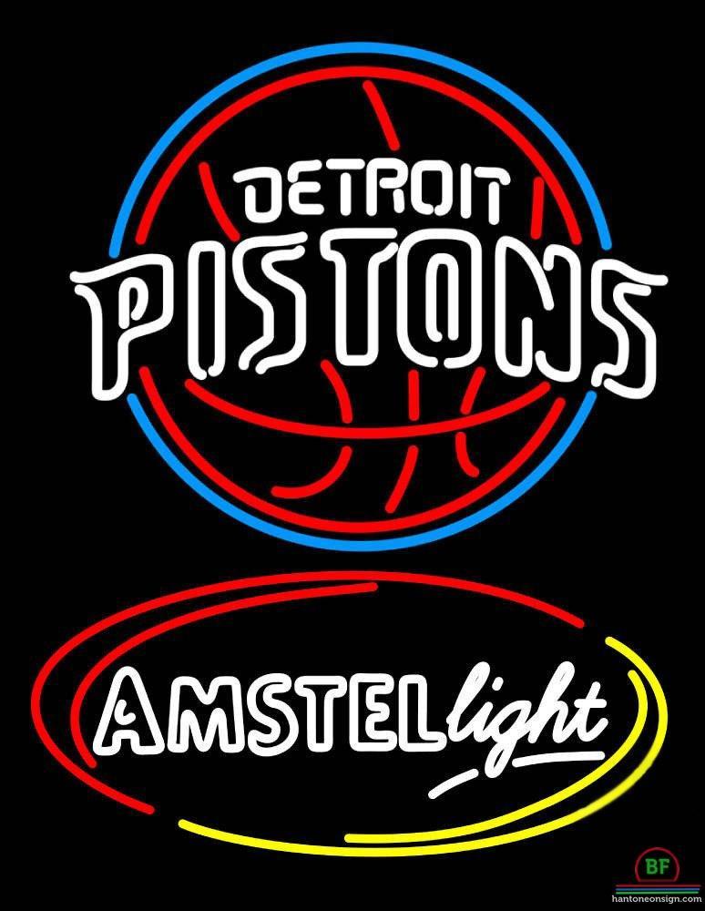 Custom Amstel Light Detroit Pistons Neon Sign NBA Teams Neon Light