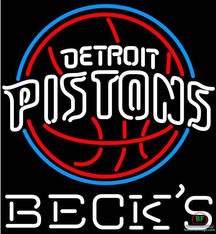 Custom Becks Detroit Pistons Neon Sign NBA Teams Neon Light