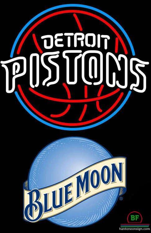 Custom Blue Moon Detroit Pistons Neon Sign NBA Teams Neon Light