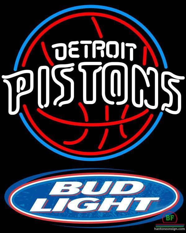 Custom Bud Light Detroit Pistons Neon Sign NBA Teams Neon Light