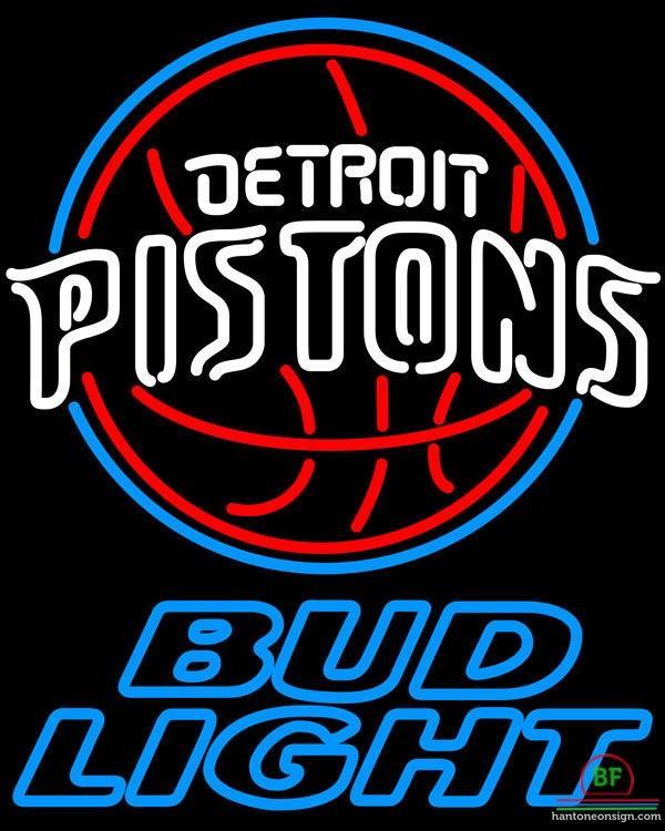 Custom Bud Light Detroit Pistons Neon Sign NBA Teams Neon Light