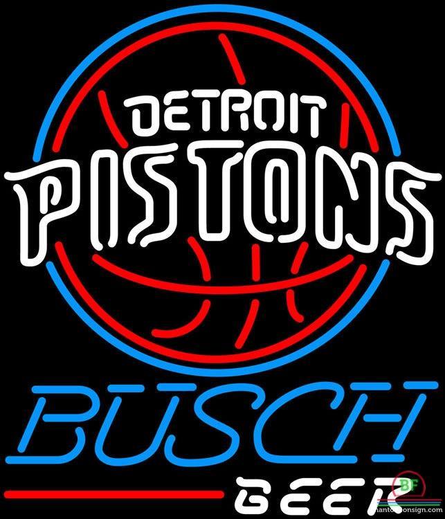 Custom Busch Beer Detroit Pistons Neon Sign NBA Teams Neon Light