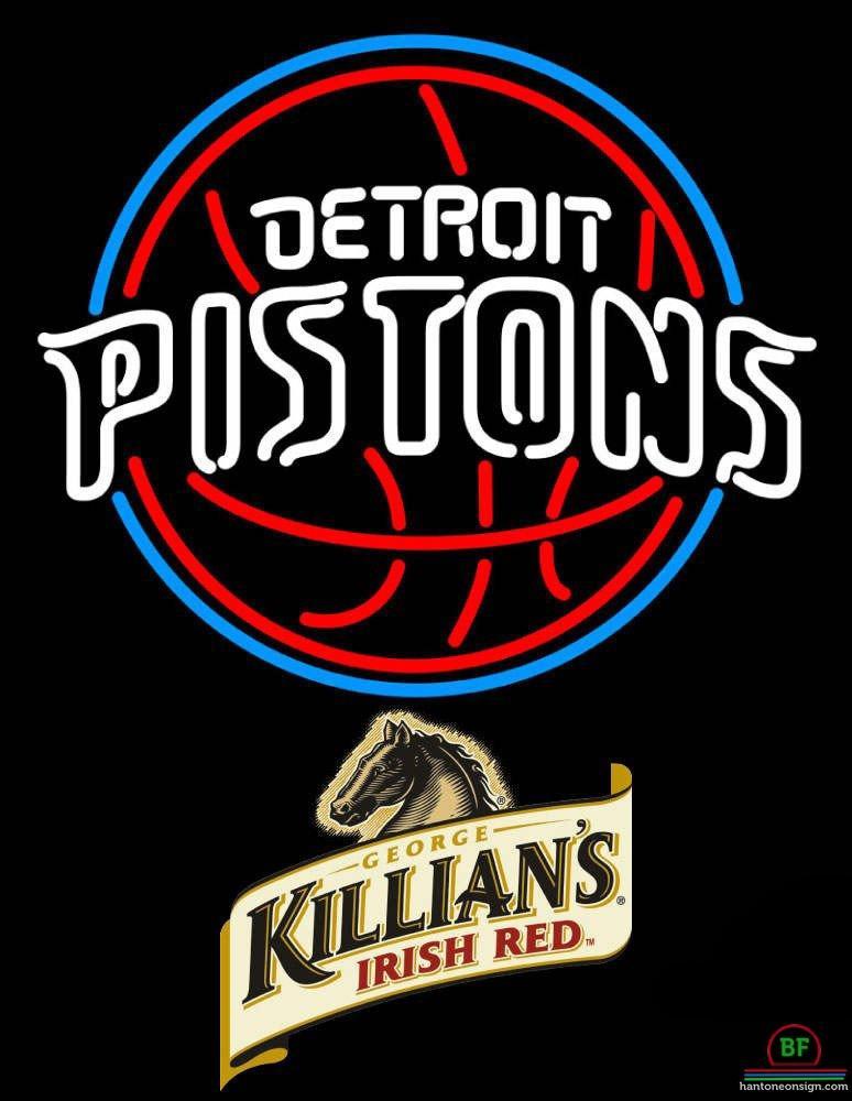 Custom Killians Irish Detroit Pistons Neon Sign NBA Teams Neon Light