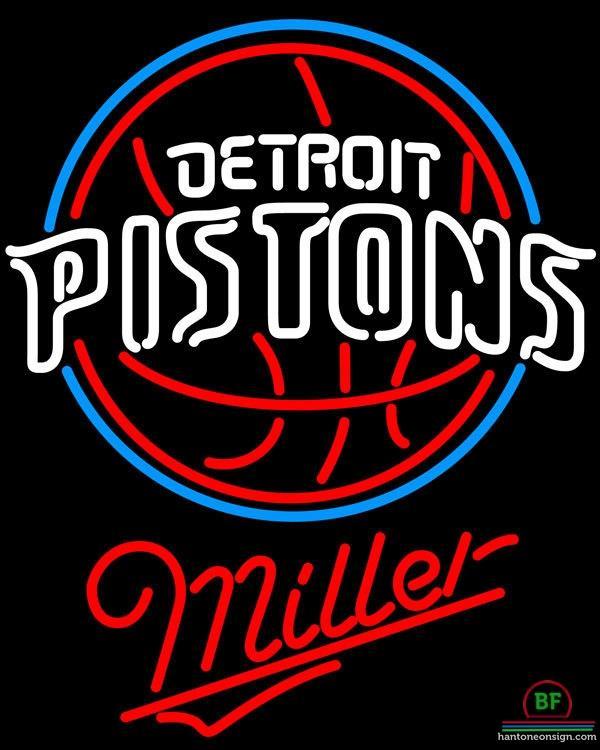 Custom Miller Detroit Pistons Neon Sign NBA Teams Neon Light