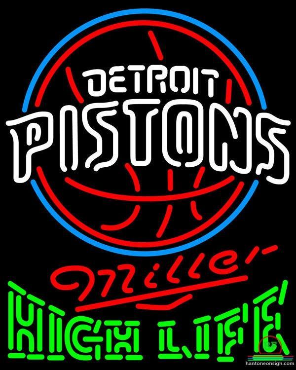 Custom Miller High Life Detroit Pistons Neon Sign NBA Teams Neon Light