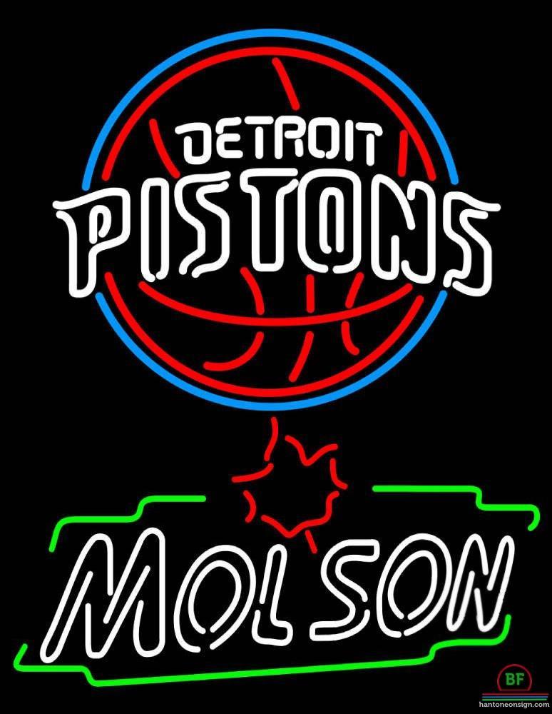 Custom Molson Detroit Pistons Neon Sign NBA Teams Neon Light
