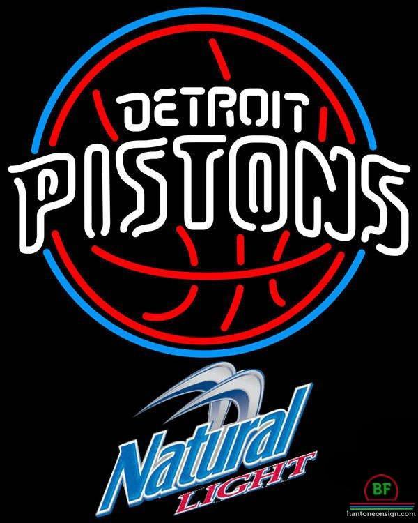 Custom Natural Light Detroit Pistons Neon Sign NBA Teams Neon Light