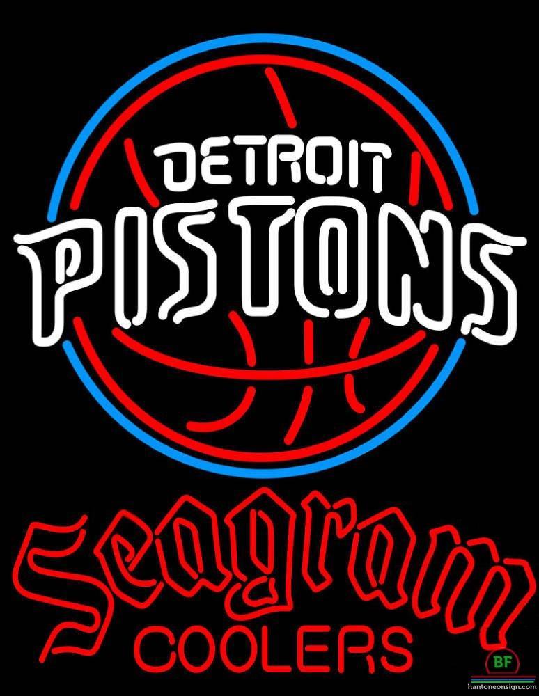 Custom Seagram Detroit Pistons Neon Sign NBA Teams Neon Light