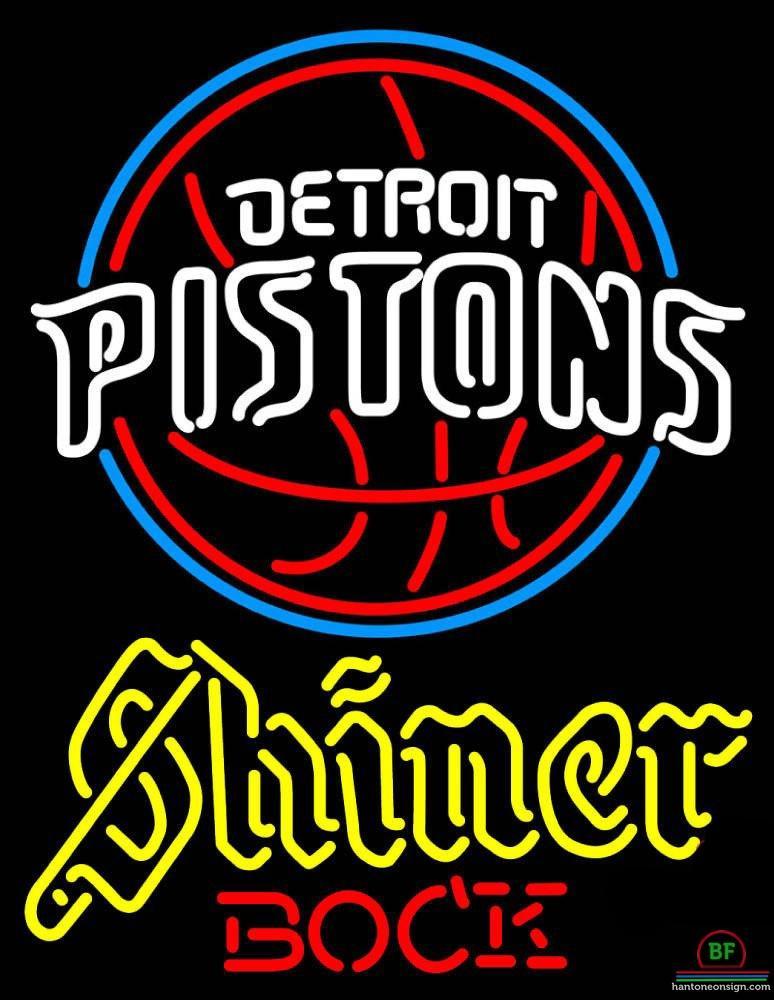 Custom Shiner Bock Detroit Pistons Neon Sign NBA Teams Neon Light