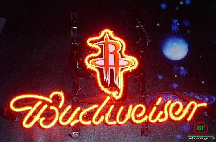 Custom Budweiser Houston Rockets Neon Sign NBA Teams Neon Light
