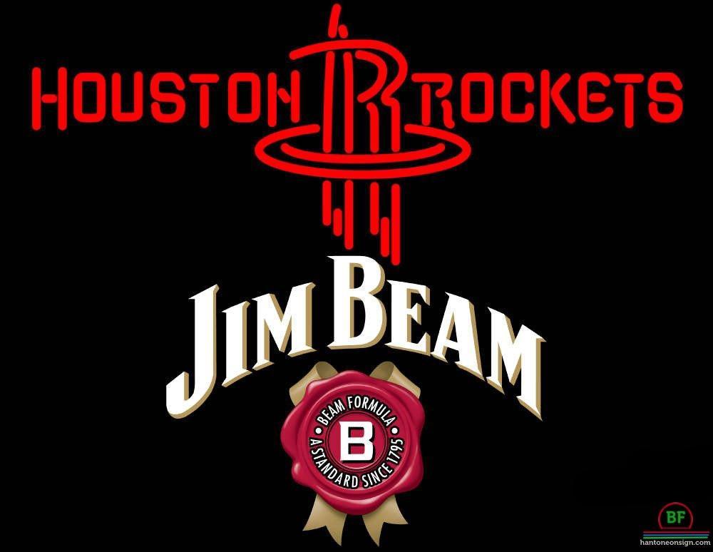 Custom Jim Beam Houston Rockets Neon Sign NBA Teams Neon Light