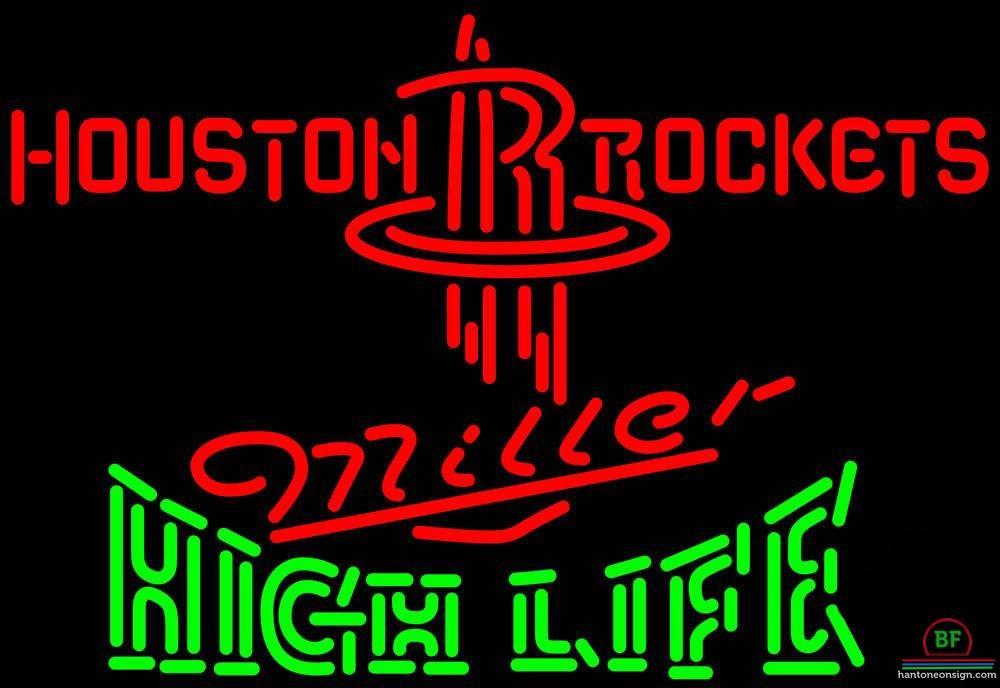 Custom Miller High Life Houston Rockets Neon Sign NBA Teams Neon Light
