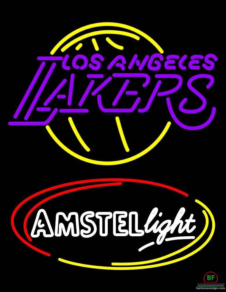 Custom Amstel Light Los Angeles Lakers Neon Sign NBA Teams Neon Light