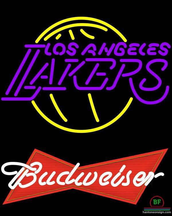 Custom Budweiser Los Angeles Lakers Neon Sign NBA Teams Neon Light