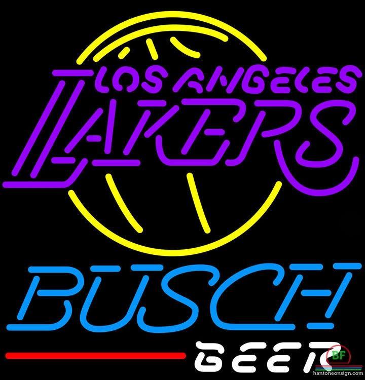 Custom Busch Beer Los Angeles Lakers Neon Sign NBA Teams Neon Light