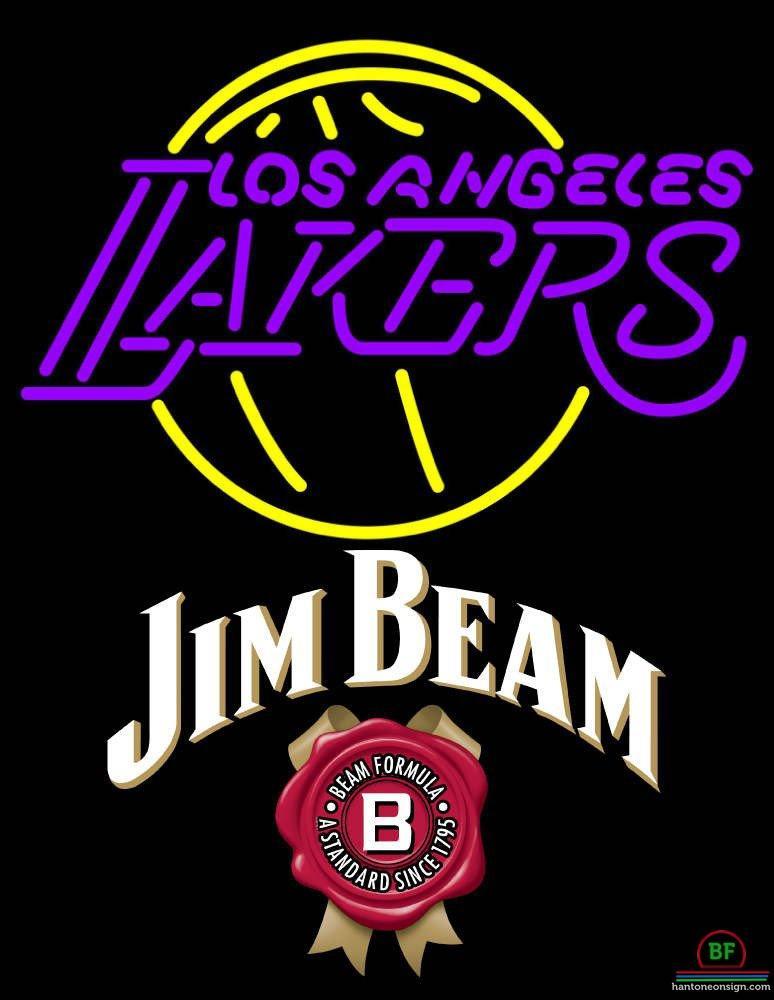 Custom Jim Beam Los Angeles Lakers Neon Sign NBA Teams Neon Light
