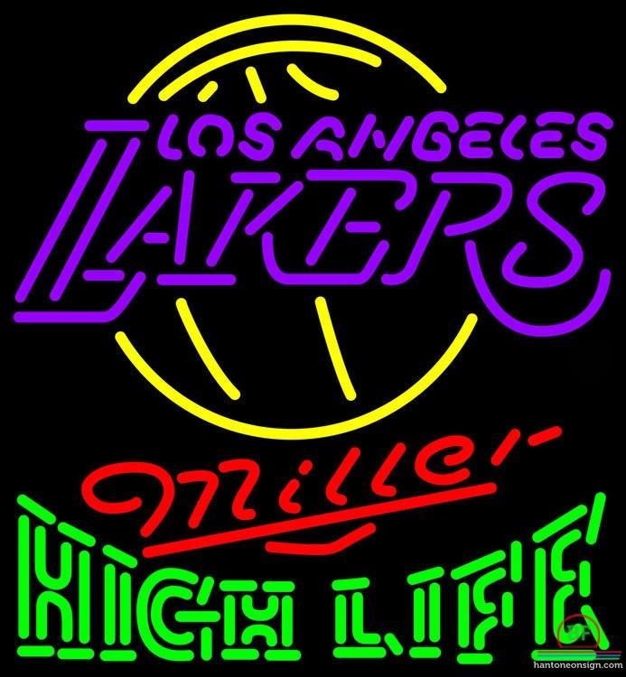 Custom Miller High Life Los Angeles Lakers Neon Sign NBA Teams Neon Light