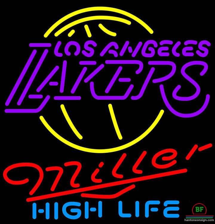 Custom Miller High Life Los Angeles Lakers Neon Sign NBA Teams Neon Light