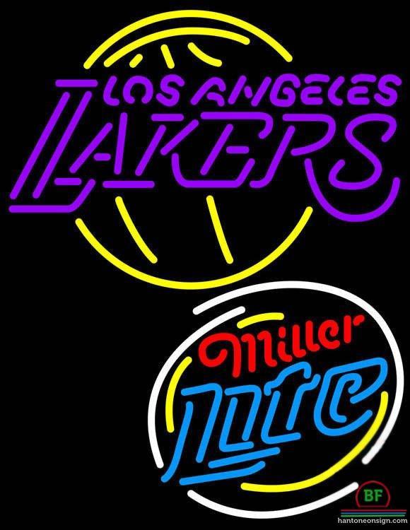 Custom Miller Lite Los Angeles Lakers Neon Sign NBA Teams Neon Light