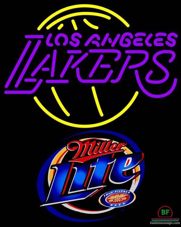 Custom Miller Lite Los Angeles Lakers Neon Sign NBA Teams Neon Light