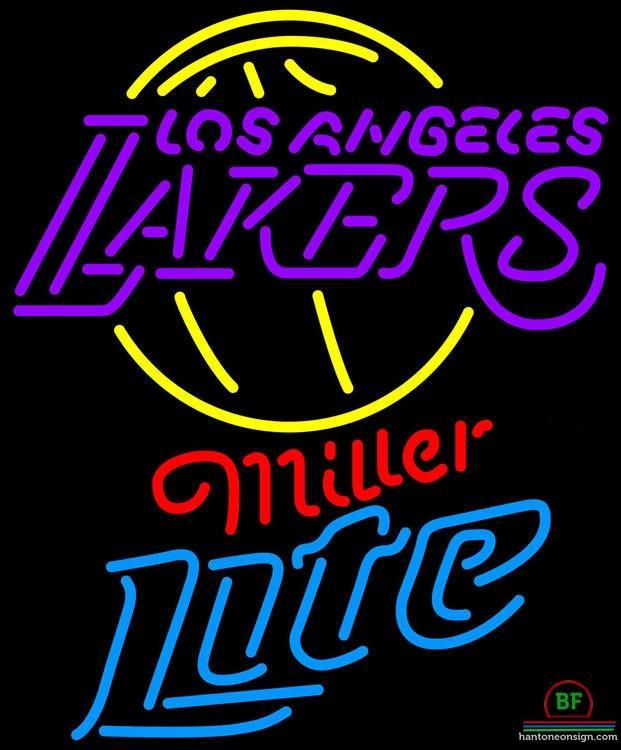 Custom Miller Lite Los Angeles Lakers Neon Sign NBA Teams Neon Light