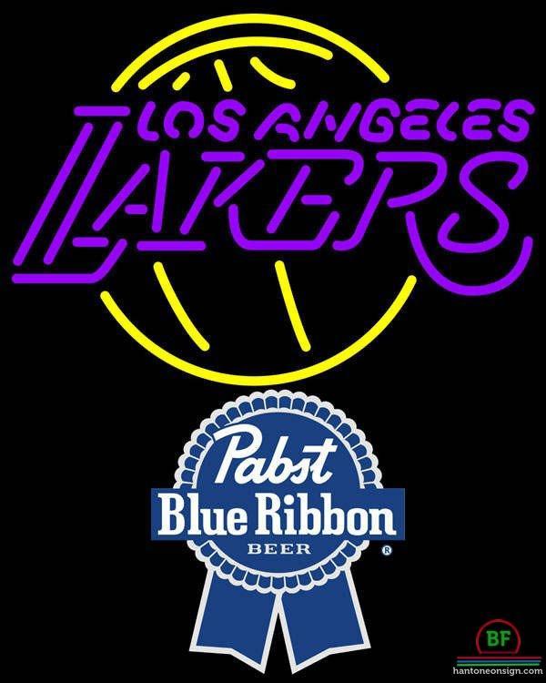 Custom Pabst Blue Ribbon Los Angeles Lakers Neon Sign NBA Teams Neon Light