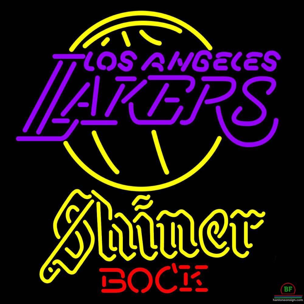 Custom Shiner Bock Los Angeles Lakers Neon Sign NBA Teams Neon Light