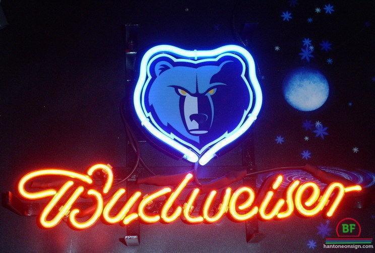 Custom Budweiser Memphis Grizzlies Neon Sign NBA Teams Neon Light