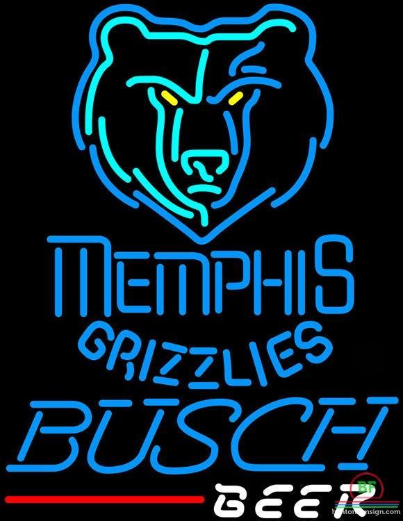 Custom Busch Beer Memphis Grizzlies Neon Sign NBA Teams Neon Light