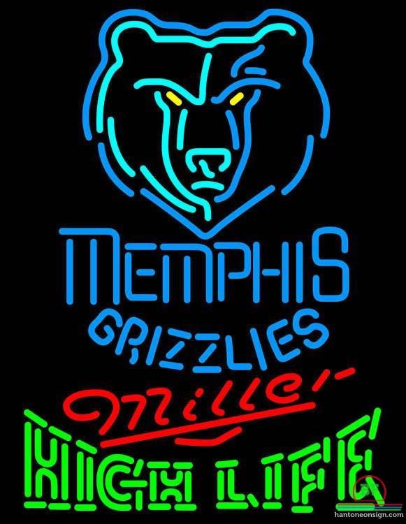 Custom Miller High Life Memphis Grizzlies Neon Sign NBA Teams Neon Light