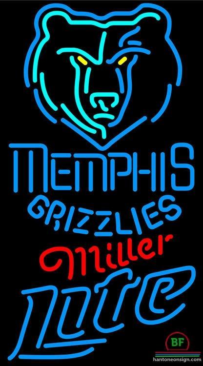 Custom Miller Lite Memphis Grizzlies Neon Sign NBA Teams Neon Light
