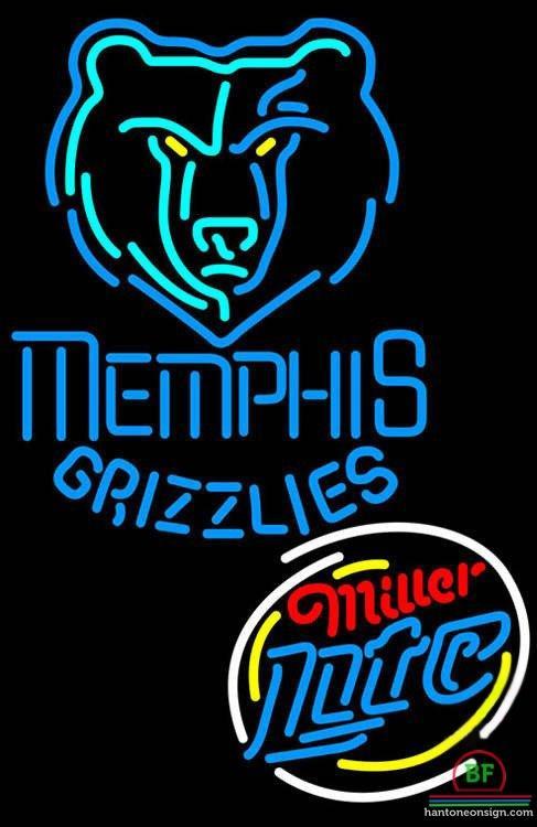 Custom Miller Lite Memphis Grizzlies Neon Sign NBA Teams Neon Light