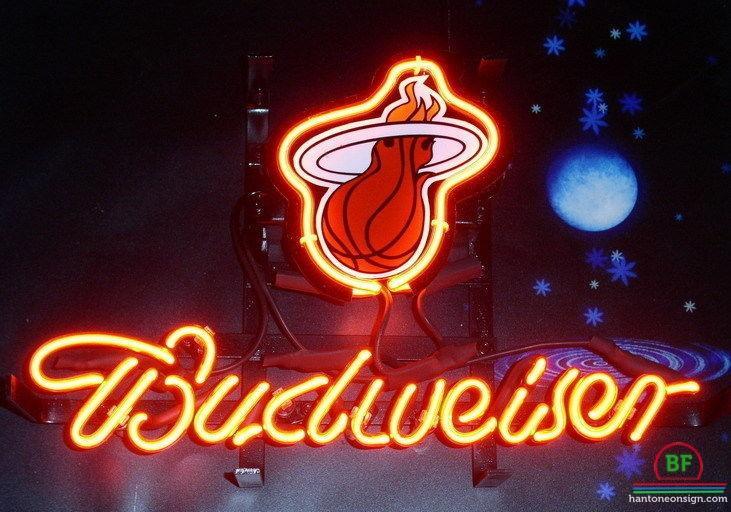 Custom Budweiser Miami Heat Neon Sign NBA Teams Neon Light