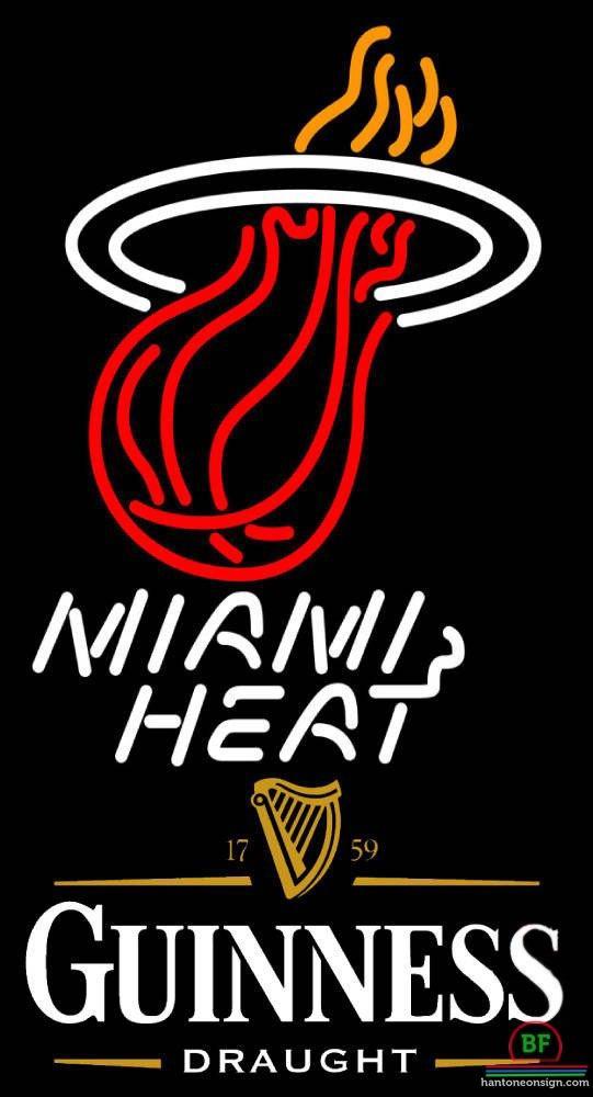 Custom Guinness Draught Miami Heat Neon Sign NBA Teams Neon Light