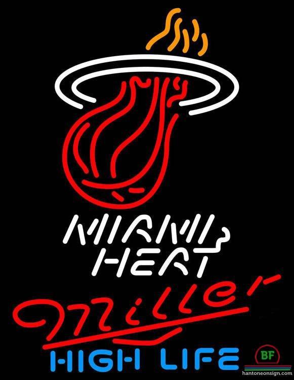 Custom Miller High Life Miami Heat Neon Sign NBA Teams Neon Light