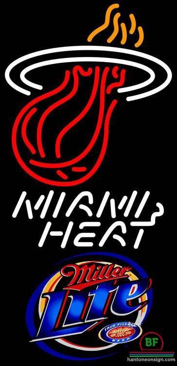 Custom Miller Lite Miami Heat Neon Sign NBA Teams Neon Light