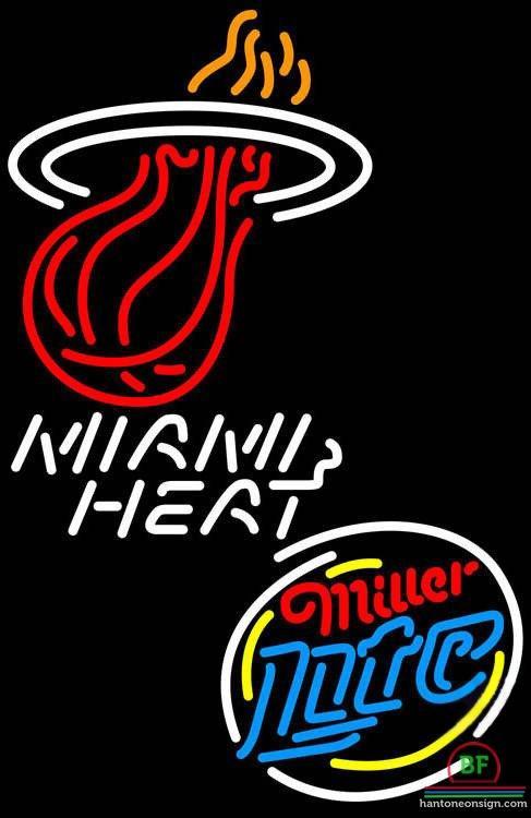Custom Miller Lite Miami Heat Neon Sign NBA Teams Neon Light