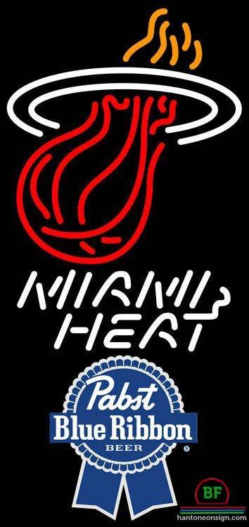 Custom Pabst Blue Ribbon Miami Heat Neon Sign NBA Teams Neon Light