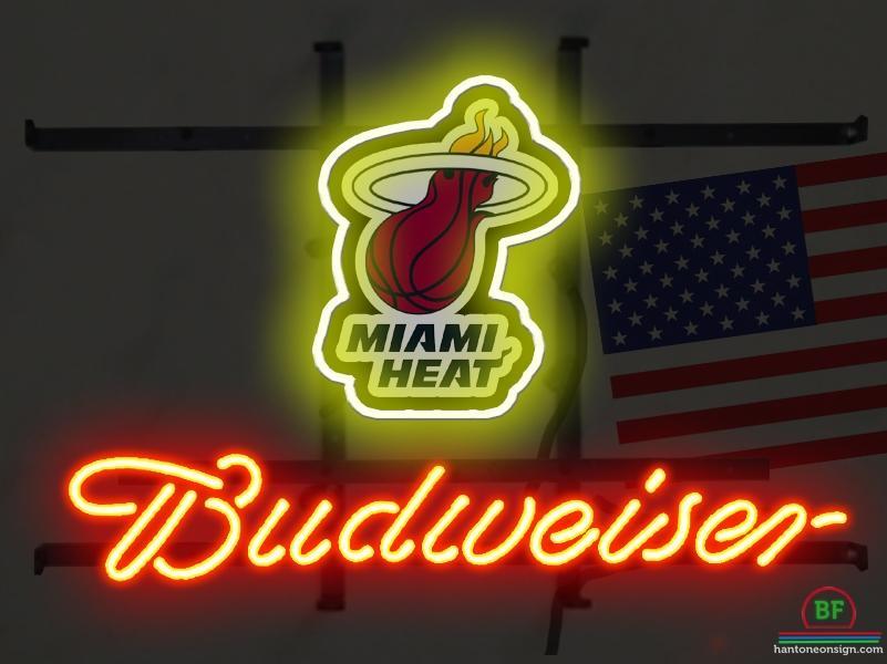 Custom Budweiser Miami Heat Neon Sign NBA Teams Neon Light