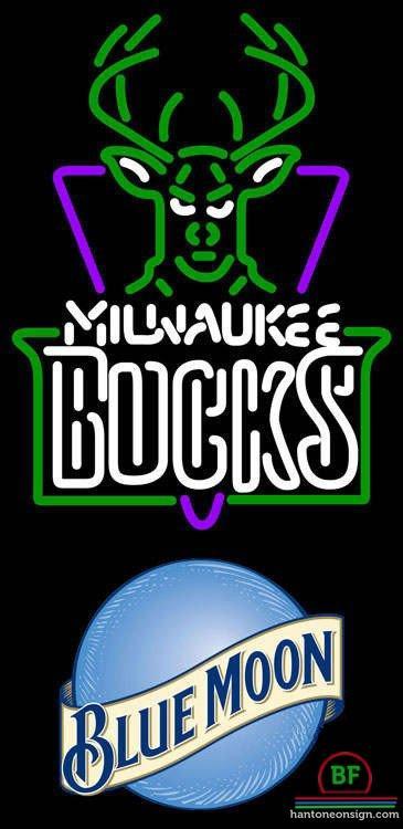 Custom Blue Moon Milwaukee Bucks Neon Sign NBA Teams Neon Light