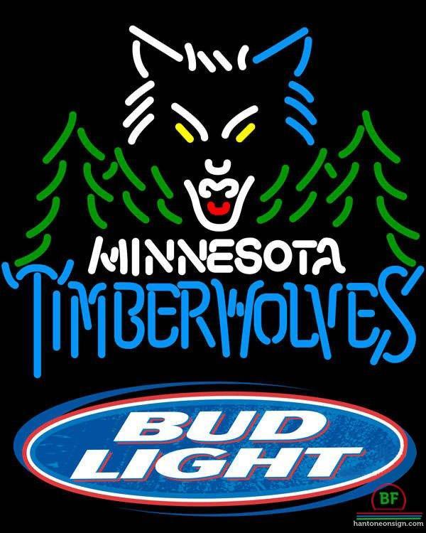 Custom Bud Light Minnesota Timber Neon Sign NBA Teams Neon Light