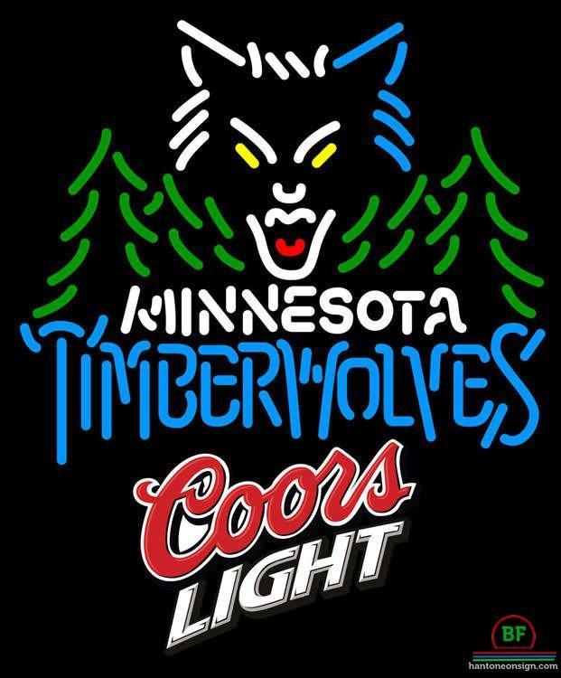 Custom Coors Light Minnesota Timber Neon Sign NBA Teams Neon Light
