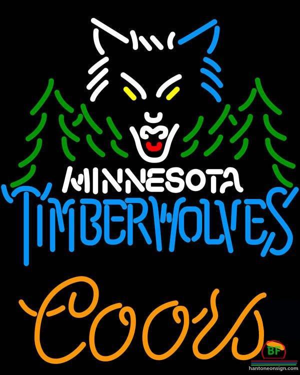 Custom Coors Light Minnesota Timber Neon Sign NBA Teams Neon Light